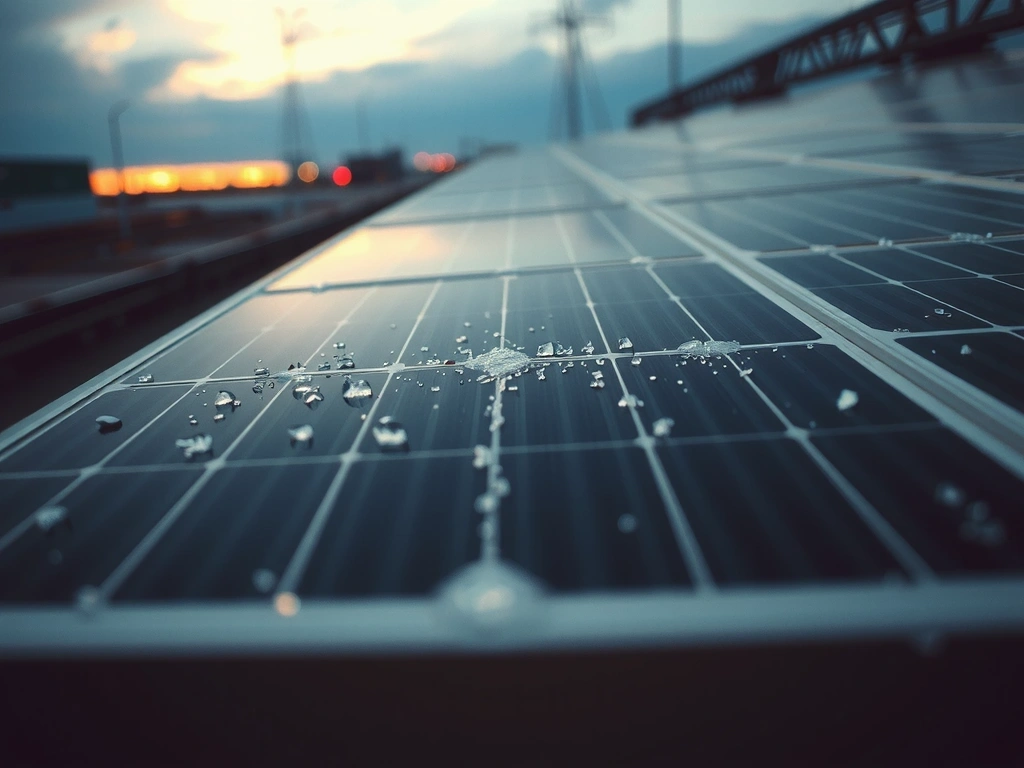 Szczegół panelu monokrystalicznego